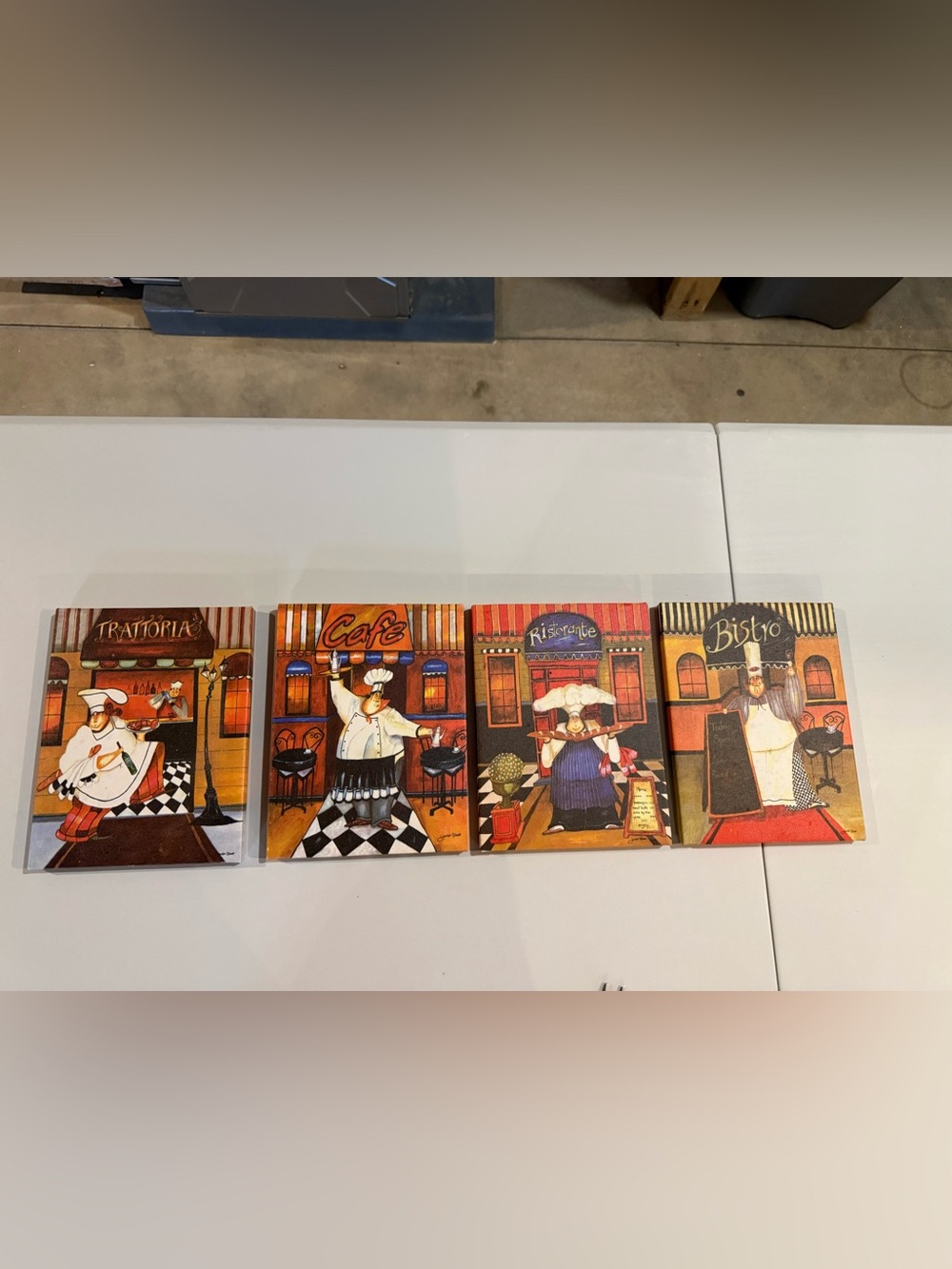 Cafe & Ristorante Wall Art Set - Colorful Chef Prints